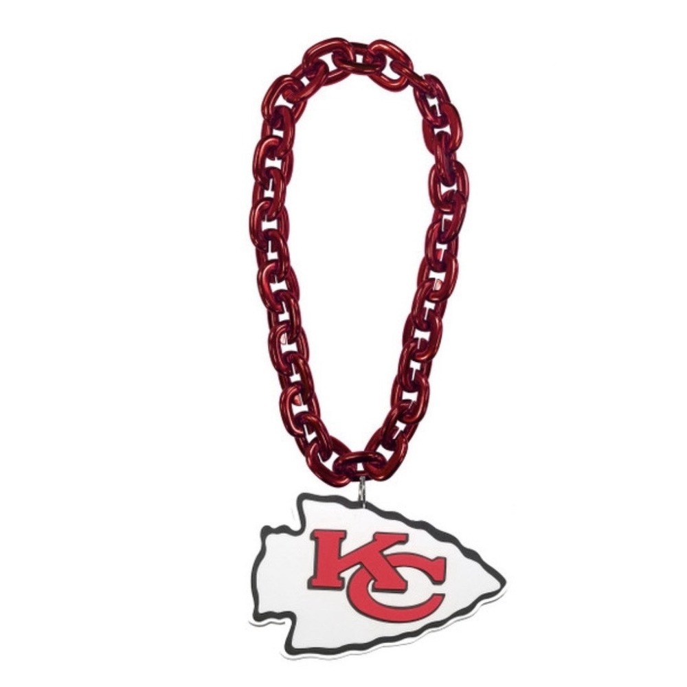 Kansas City Chiefs‎ NFL Touchdown Fan Chain 10 Inch 3D Foam Necklace NEW